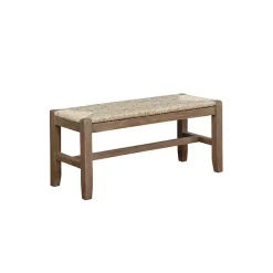 Hot Kirklands Home Natural Twisted Seagrass and Wood Bench Tan