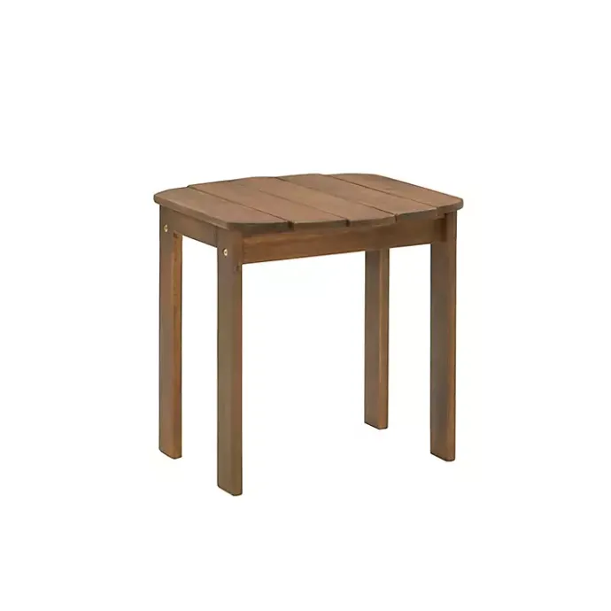 Best Kirklands Home Natural Warren Adirondack Outdoor Accent Table Brown