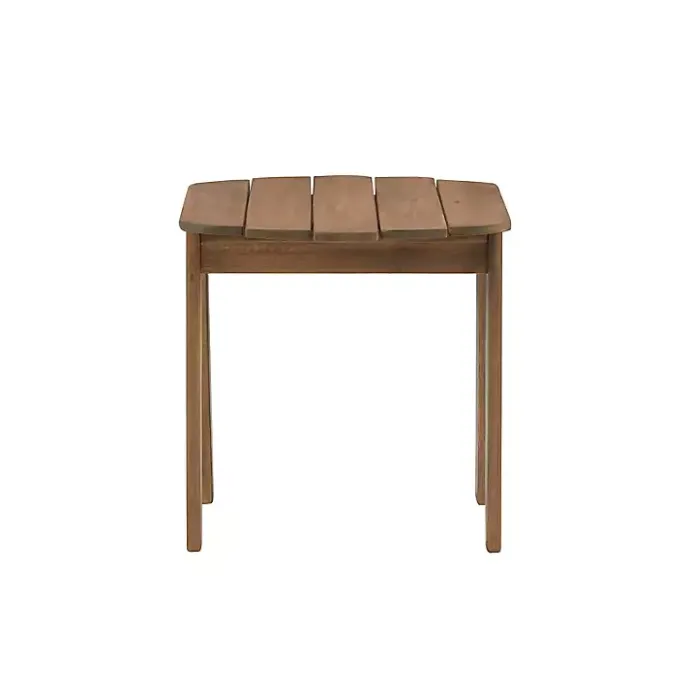 Best Kirklands Home Natural Warren Adirondack Outdoor Accent Table Brown