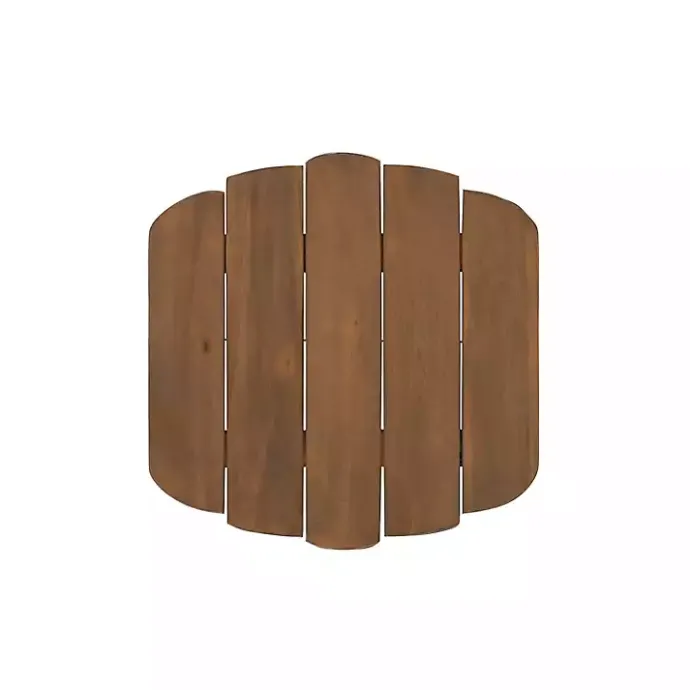 Best Kirklands Home Natural Warren Adirondack Outdoor Accent Table Brown