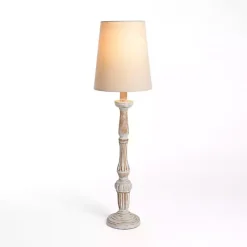 Best Kirklands Home Natural Whitewashed Buffet Lamp Tan