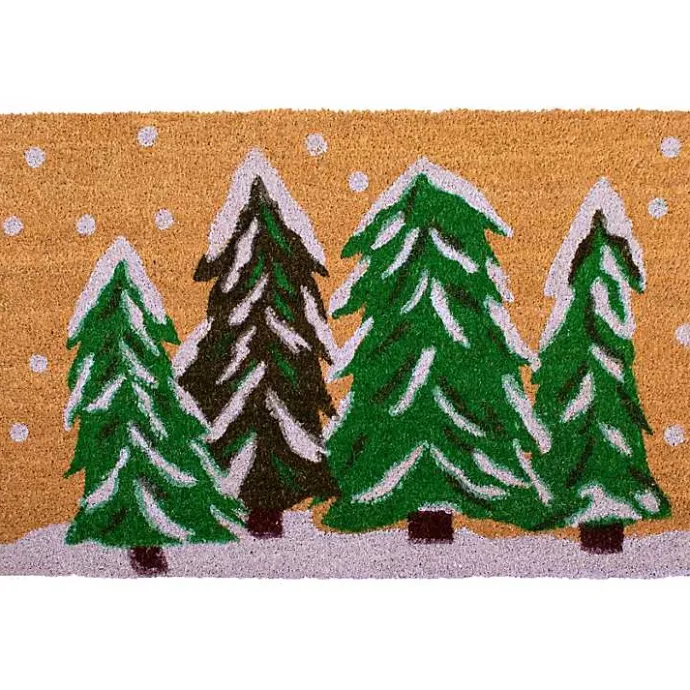 New Kirklands Home Natural Winter Wonderland Coir Doormat, 36 in. Tan