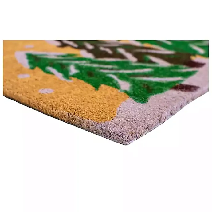 New Kirklands Home Natural Winter Wonderland Coir Doormat, 36 in. Tan