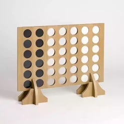 Clearance Kirklands Home Natural Wood 4 in a Row Game Tan