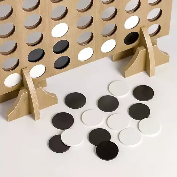 Clearance Kirklands Home Natural Wood 4 in a Row Game Tan