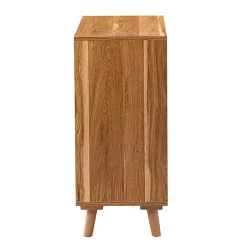 Sale Kirklands Home Natural Wood and Rattan 2-Door Cabinet Brown