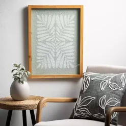 New Kirklands Home Natural Wood and Seagrass Accent Tables, Set of 2 Tan