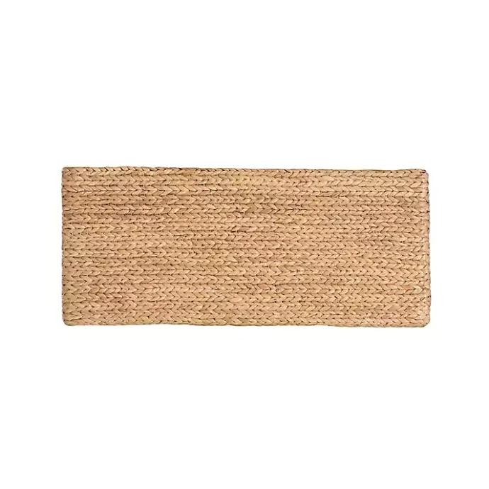Outlet Kirklands Home Natural Wood and Woven Hyacinth Bench Tan