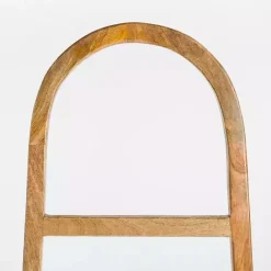 New Kirklands Home Natural Wood Arch Blanket Ladder Tan