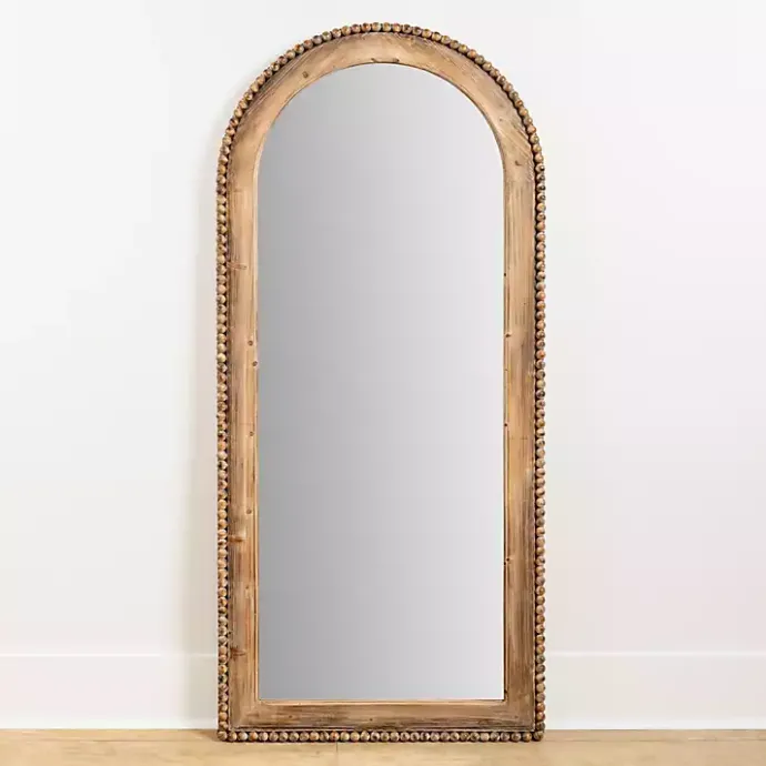 Best Kirklands Home Natural Wood Beaded Arch Leaner Mirror