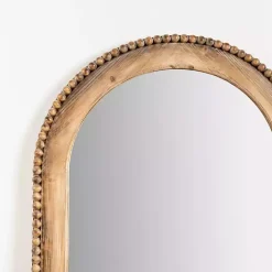 Best Kirklands Home Natural Wood Beaded Arch Leaner Mirror