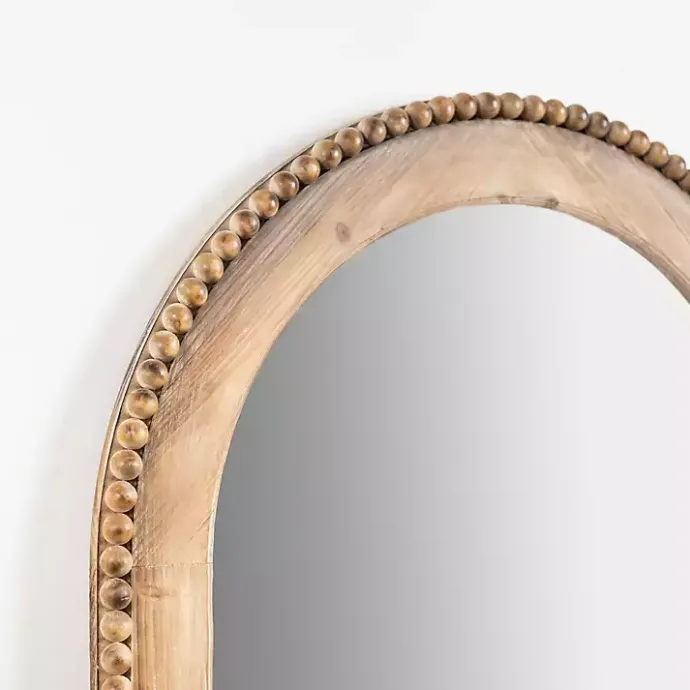 Best Kirklands Home Natural Wood Beaded Arch Leaner Mirror