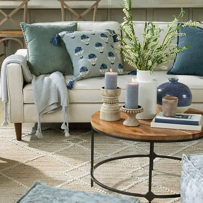 Best Kirklands Home Natural Wood Beaded Pillar Candle Holder, 8 in. Brown