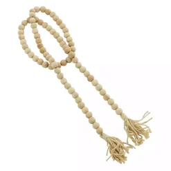 Online Kirklands Home Natural Wood Beaded Tassel Garland Tan