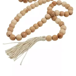 Online Kirklands Home Natural Wood Beaded Tassel Garland Tan