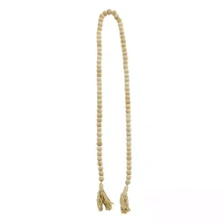 Online Kirklands Home Natural Wood Beaded Tassel Garland Tan