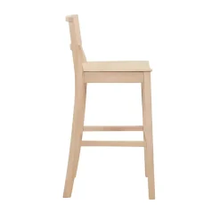 Discount Kirklands Home Natural Wood Devin Bar Stools, Set of 2 Tan