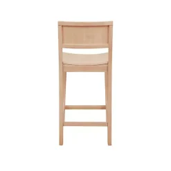 Best Kirklands Home Natural Wood Devin Counter Stools, Set of 2 Tan