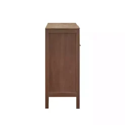 Best Kirklands Home Natural Wood 2-Door Cane Webbing Chest Tan