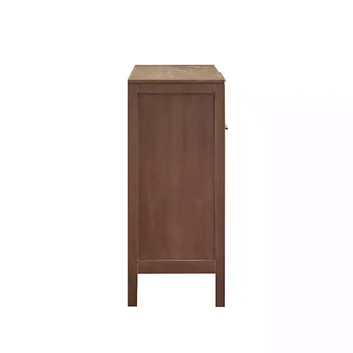 Best Kirklands Home Natural Wood 2-Door Cane Webbing Chest Tan