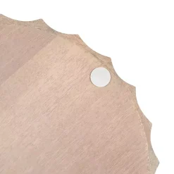 Kirklands Home Natural Wood Fluted Lissi Round Serving Tray Tan