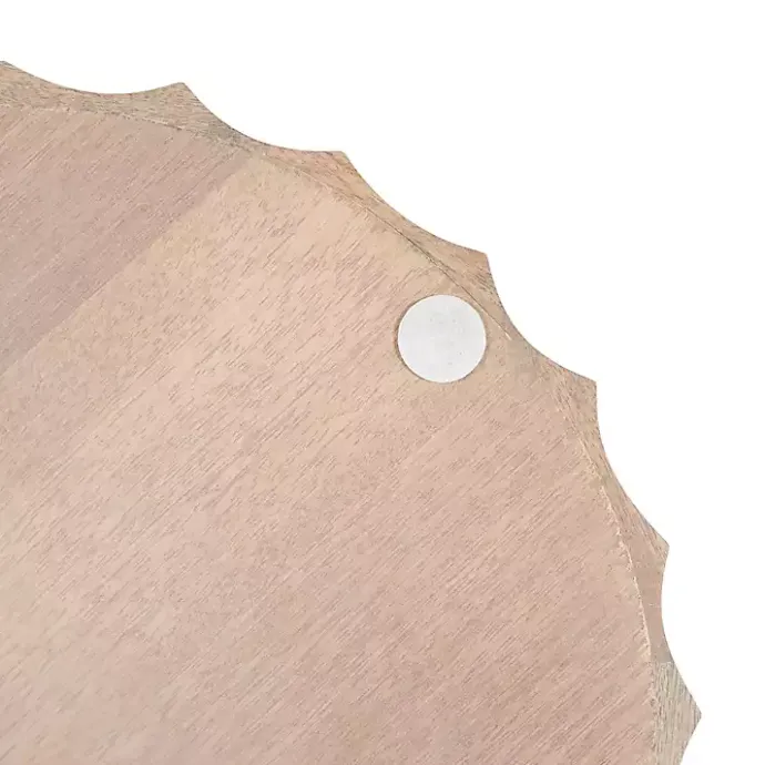 Kirklands Home Natural Wood Fluted Lissi Round Serving Tray Tan