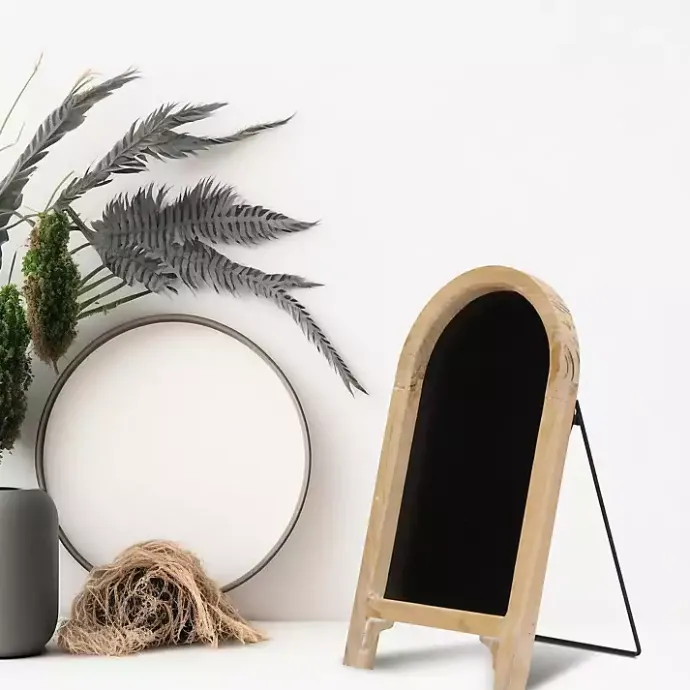 New Kirklands Home Natural Wood Framed Tabletop Chalkboard