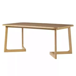 Sale Kirklands Home Natural Wood Geometric Legs Dining Table Tan