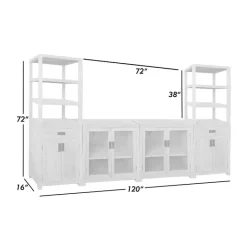 Sale Kirklands Home Natural Wood Glass Door Modular Cabinet Tan
