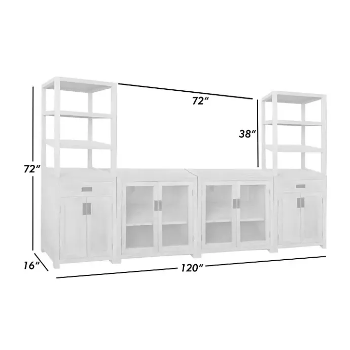 Sale Kirklands Home Natural Wood Glass Door Modular Cabinet Tan