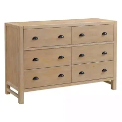 Sale Kirklands Home Natural Wood Grain 6-Drawer Dresser Tan