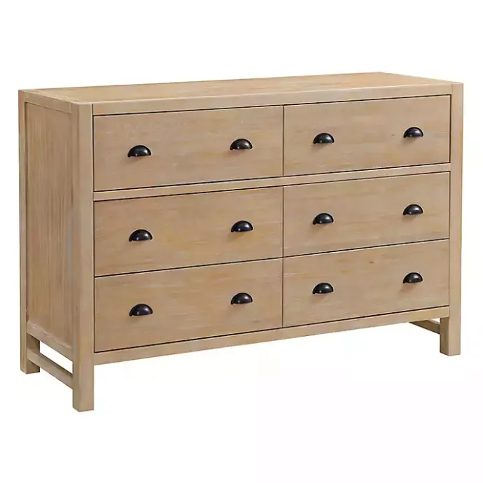 Sale Kirklands Home Natural Wood Grain 6-Drawer Dresser Tan