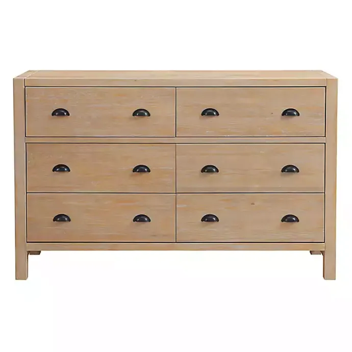 Sale Kirklands Home Natural Wood Grain 6-Drawer Dresser Tan