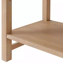 Sale Kirklands Home Natural Wood Grain Open Shelf Nightsd Tan