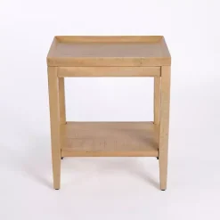 Kirklands Home Natural Wood Hughes Side Table Tan