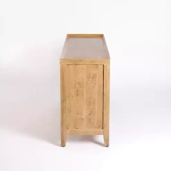 Clearance Kirklands Home Natural Wood Hughes Sliding Door Cabinet Tan