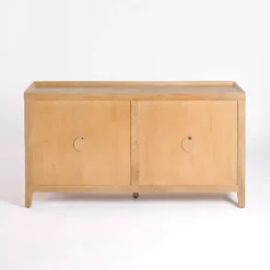 Clearance Kirklands Home Natural Wood Hughes Sliding Door Cabinet Tan