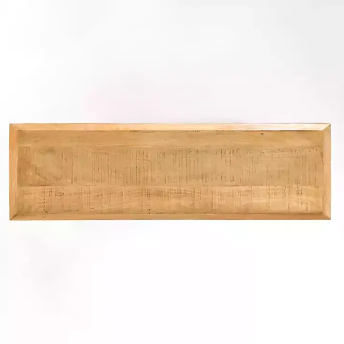 Clearance Kirklands Home Natural Wood Hughes Sliding Door Cabinet Tan