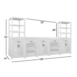 Sale Kirklands Home Natural Wood Open Shelf Modular Cabinet Tan