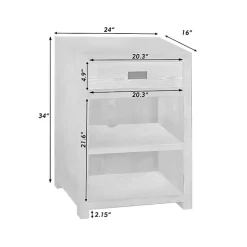 Sale Kirklands Home Natural Wood Open Shelf Modular Cabinet Tan