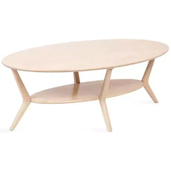 Online Kirklands Home Natural Wood Oval Nile Coffee Table Tan