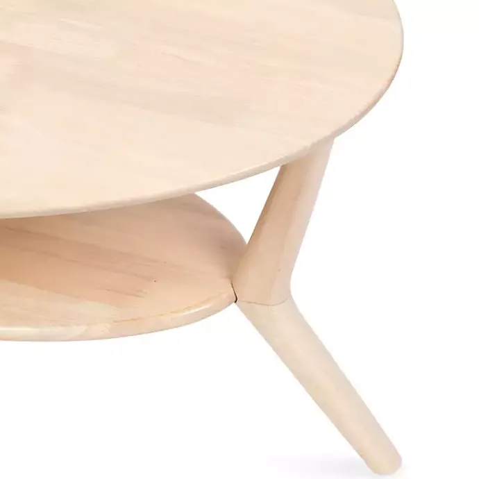 Online Kirklands Home Natural Wood Oval Nile Coffee Table Tan