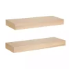 Clearance Kirklands Home Natural Wood 2-pc. Floating Shelves, 24 in.