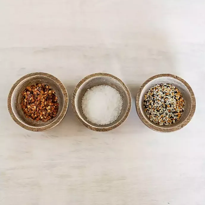 Best Kirklands Home Natural Wood Pinch Bowls, Set of 3 Brown