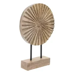 Discount Kirklands Home Natural Wood Pinwheel Figurine Tan