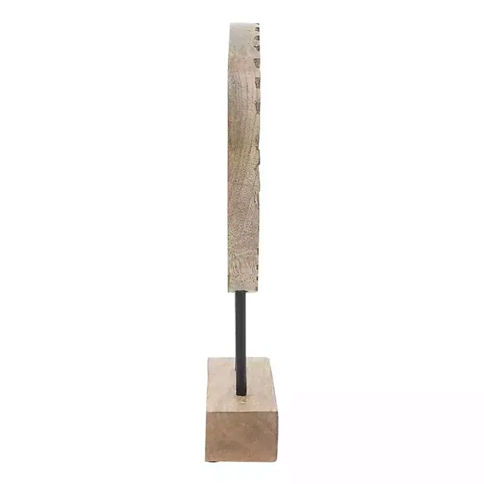 Discount Kirklands Home Natural Wood Pinwheel Figurine Tan