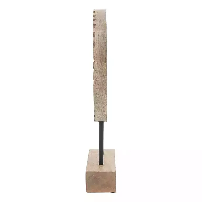 Discount Kirklands Home Natural Wood Pinwheel Figurine Tan