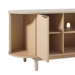 Sale Kirklands Home Natural Wood Reeded Oval TV Sd Tan