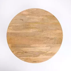 Outlet Kirklands Home Natural Wood Round Dori Coffee Table Tan