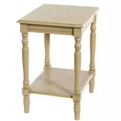 Sale Kirklands Home Natural Wood Sybil Accent Table Tan